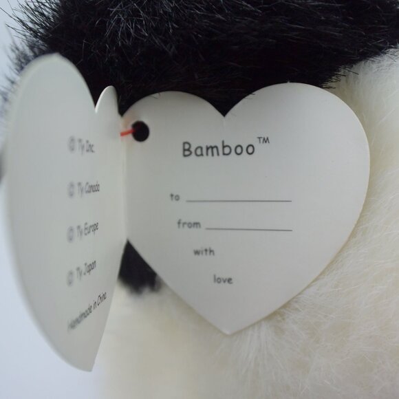 TY Beanie Buddy BAMBOO the Panda, Like New w Tag, Vintage 1999 RARE FIND! - Picture 3 of 16
